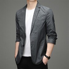 2023春秋季薄款商务休闲男士西服便西外套新款中年西装男装上衣，男装西服，电商B212（原钱塘6029）