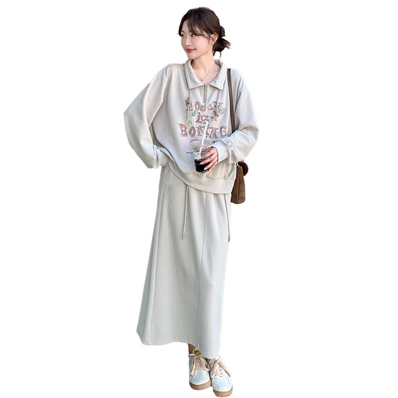 有货卡其印花卫衣套装2C198-6822-P175K278,女装套装/套裙,2C198