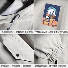 JK41042-P85纯棉连帽夹克男士大码工装夹克男外套男网格挂拍，男装夹克，电商A040A