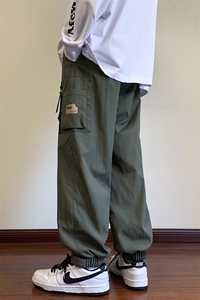 港风工装休闲裤男宽松直筒束脚伞兵裤XZ214-8 KP805 P50图片