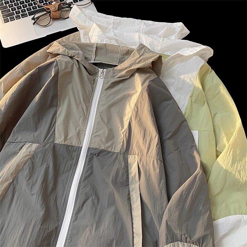 夏拼接防晒衣男防紫外线薄款冰丝透气防晒服外套XZ514-2-1605-P58，男装防晒衣，星座514-2(原B239)