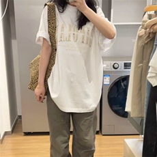 万针全刺绣工艺抖音得物高品质260克重磅纯棉双纱美式高街短袖T恤，男装T恤，电商A486