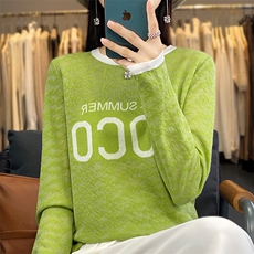2025年秋季针织常规通勤套头单件长袖圆领时尚百搭针织衫，女装针织衫/毛衣，戎洋