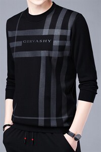 卫衣男2023秋季新款圆领宽松免烫上衣中青年加绒印花套头休闲男装图片