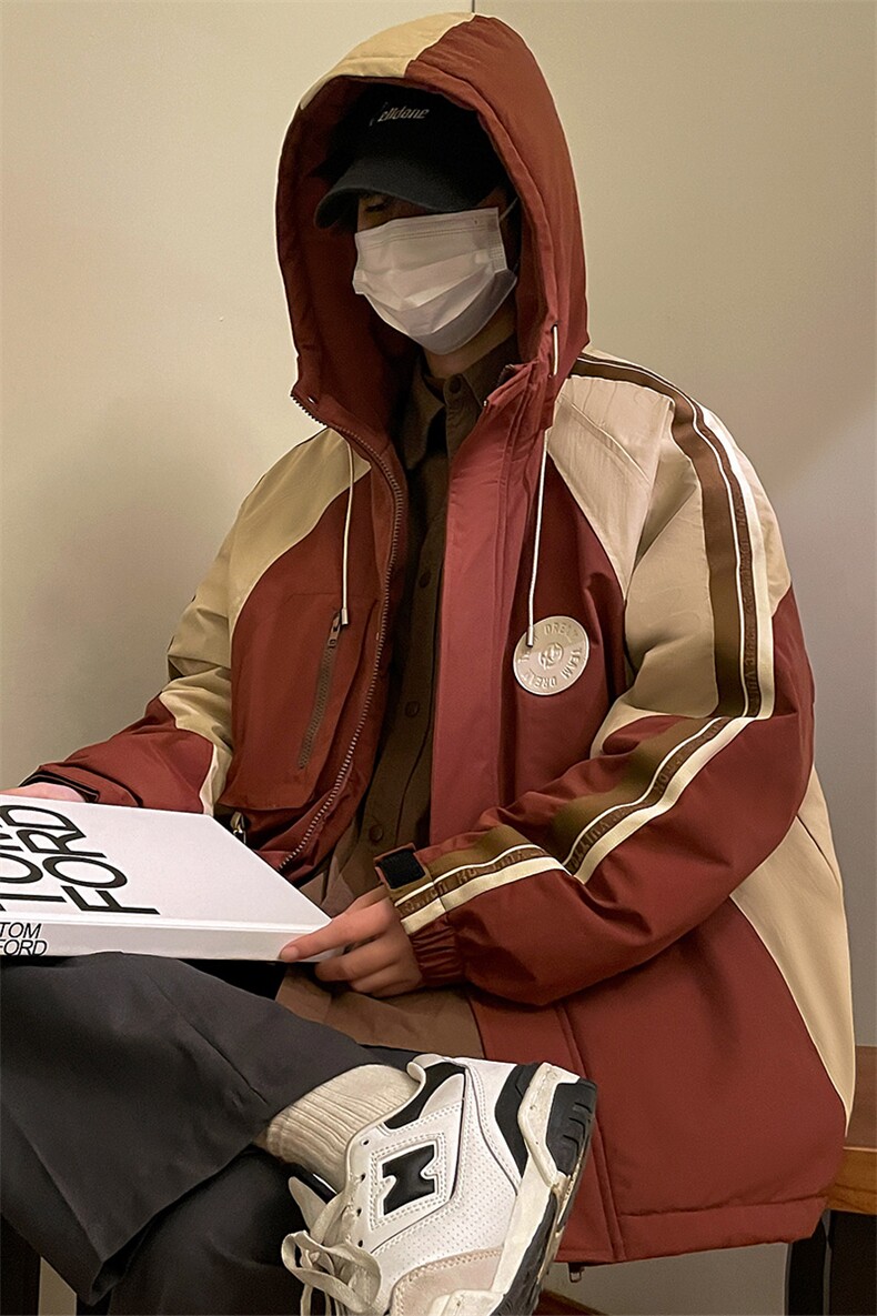 冬装港风羽绒冲锋衣轻薄型工装保暖羽绒服男女8168-P195控价268,男装羽绒服,电商A441-1