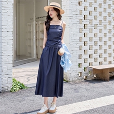 时尚气质休闲套装女早春长袖衬衫吊带半裙小众三件套潮，女装套装/套裙，韩蔻秀