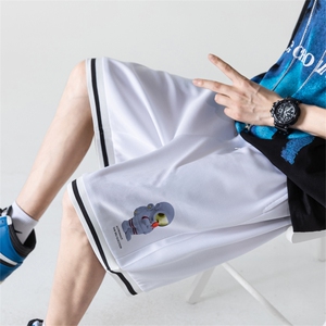 ！2023夏季男士冰丝短裤潮流运动速干五分裤DK509P25,咖啡色羽绒服搭配什么颜色帽子图片
