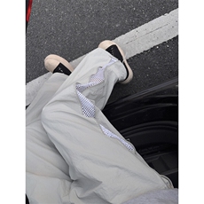 B221美式ins高街暗黑纯色网状拉链休闲裤LK24211-特P38控68，男装休闲裤，电商B221