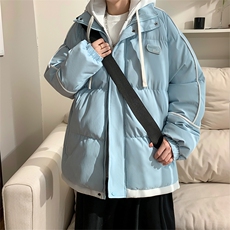 棉衣男冬季港风宽松假两件连帽休闲学生棉服MD8888-P90(抖音勿上，男装棉衣，星座214-3