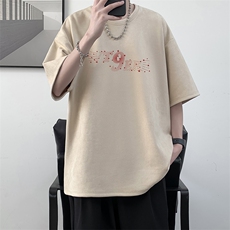 麂皮绒短袖t恤男大码半袖男JD82442-P25，男装T恤，电商A040