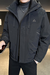 新标连帽轻奢男羽绒服现货高品质情侣保暖外套数据款图片