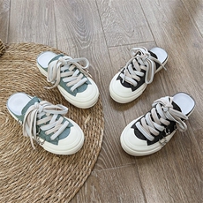 新款包头拖鞋2024夏季女鞋休闲平底凉拖时尚外穿女休闲半拖，女鞋拖鞋，电商A223