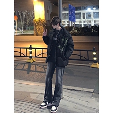 美式hiphop纯色修身直筒牛仔裤控价68，男装牛仔裤，星座310A-4