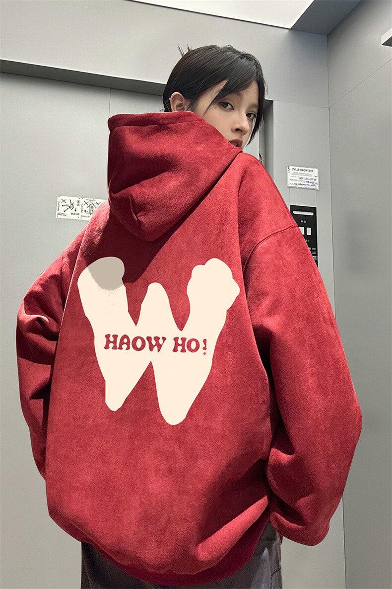 ！麂皮绒连帽卫衣直播品质重磅400克W印花JL7105-P45控78,男装卫衣,星座508（原C305）