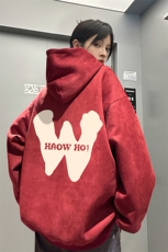 ！麂皮绒连帽卫衣直播品质重磅400克W印花JL7105-P45控78，男装卫衣，星座508（原C305）