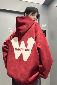 ！麂皮绒连帽卫衣 直播品质重磅400克W印花JL7105-P45控78图片