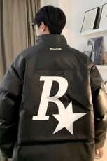 均可提供短视频高品质港风R星PU皮加厚棉衣PM134-p110控148，男装棉衣，星座508（原C305）