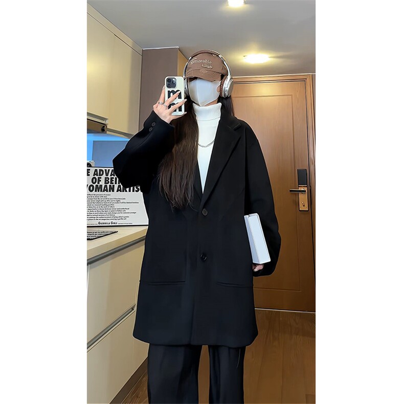 高级感羊绒大衣中长款韩版潮流西装毛呢大衣504-F59-P100控148,男装毛呢大衣,星座504