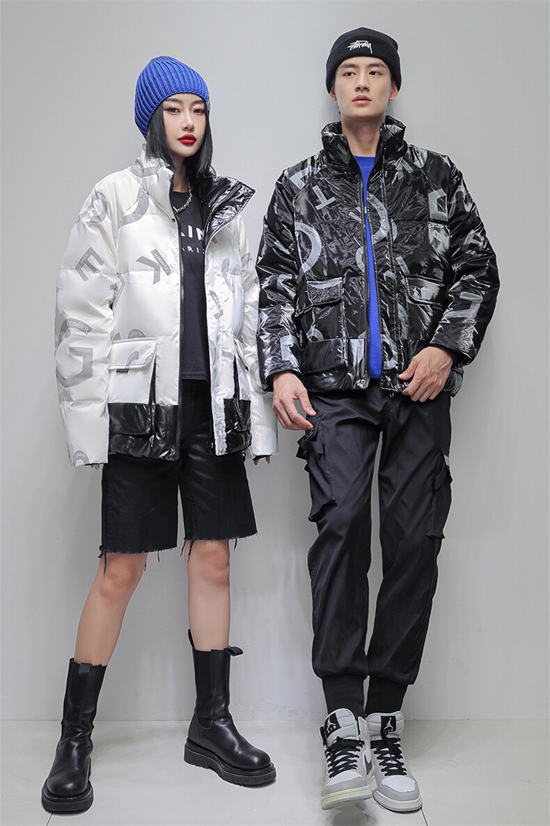 欧美短款连帽时尚修身户外防风韩版冬季羽绒服情侣学生班服团体服,男装羽绒服,星座301D-5(原星座1415）