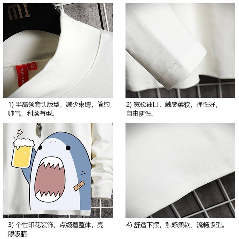 BT40137-P30加绒款-P40半高领长袖t恤男大码内搭打底衫男卫衣男,男装T恤,电商A040A