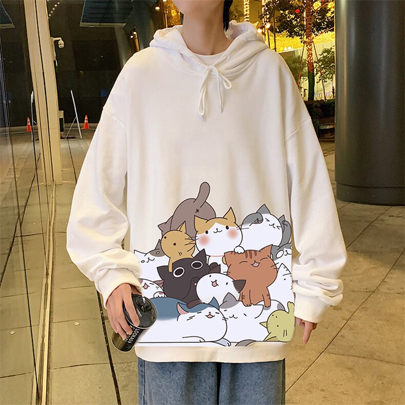 WY2162-P35 加绒款-P40 纯棉连帽卫衣男大码运动帽衫宽松薄外套男图片