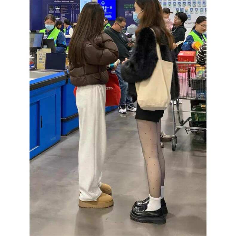 深灰色阔腿卫裤男士加绒运动裤子美式重磅无性别情侣慵懒风弯刀裤,男装休闲裤,星座313A(原308A-2)