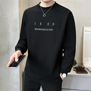 2025新款秋季卫衣男款高级感3D字母钢印长袖打底衫A313-5802-P78