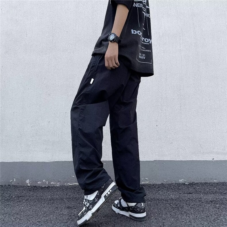 速干休闲裤男韩版潮流纯色日系帅2024夏季新款ins束脚裤K4159-P34,男装休闲裤,星座412-3