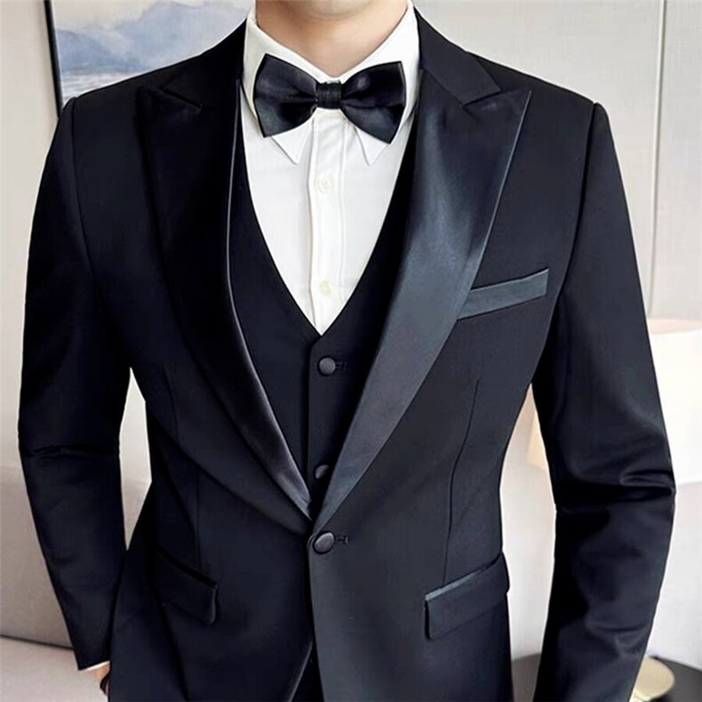 秋冬季男士网红双排扣西装外套高级感修身西服伴郎婚礼服时尚上衣,男装西服,星座506A