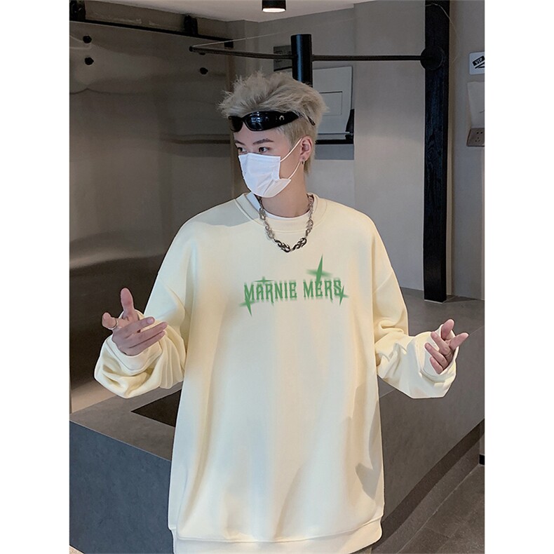 字母印花潮牌秋季wycm6523卫衣圆领仿棉特批28控49,男装卫衣,星座605(原A050)