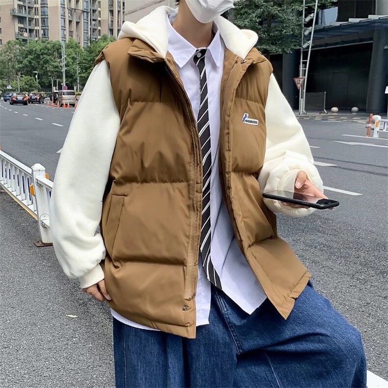 cityboy假两件棉衣男冬季潮牌高街宽松oversize外套M054-P78,男装棉衣,星座308B-1