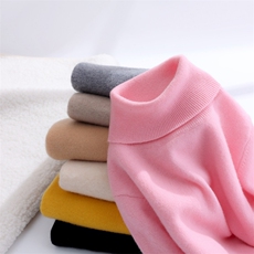 新款儿童羊毛衫男女童高翻领针织毛衣中大童宝宝打底衫，童装毛衣，初丹羊绒童装