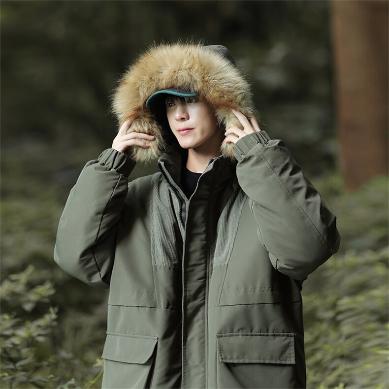 户外2026新品冬季宽松撞色棉服派克服毛领冬装加厚外套D009-P145,男装棉衣,星座717