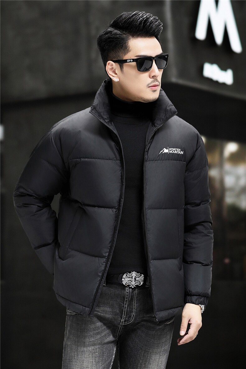2025新款冬季短款90绒子白鸭绒羽绒服外套中年男装加厚羽绒服夹克,男装夹克,钱塘723