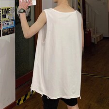 破边背心男夏季新款ins潮牌潮流情侣坎肩马甲宽松运动无袖M911-22，男装背心/马甲，星座1008-2