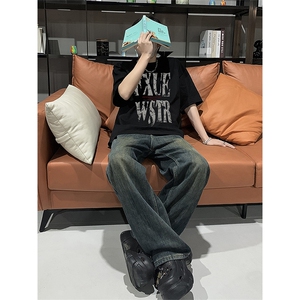 已做版权 hiphop高街印花纯棉短袖T恤夏季高级感潮牌上衣 T30-P25图片