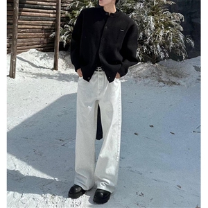 开衫毛衣男秋季美式慵懒chic外套高级感潮牌针织衫 M223图片