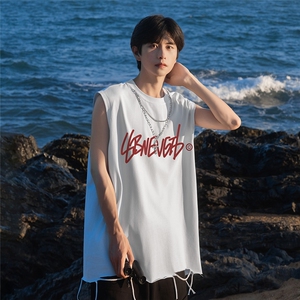 港风 24夏款时尚字母印花领口链条背心 DT65803  P35控48图片