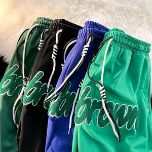 1短裤男大码M-5XL中性风男士中裤男潮流五分裤毛毯DK7713P37控49图片