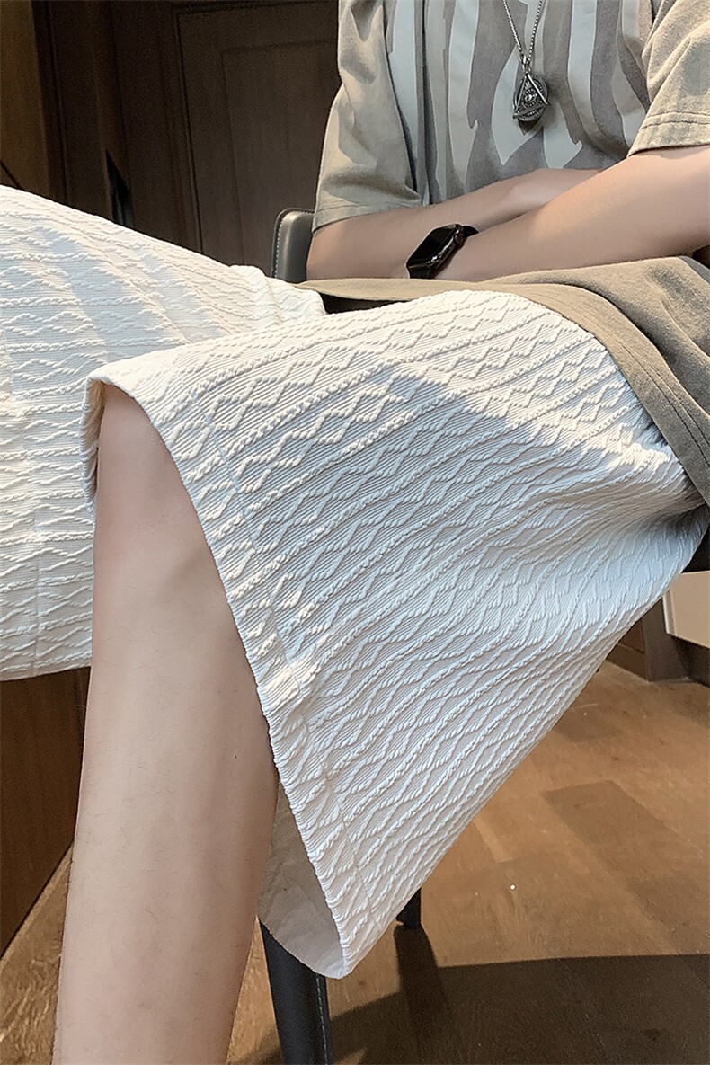 冰丝短裤男夏薄款设计感美式宽松抽绳休闲五分裤XZ514-2-1525-P38,男装牛仔裤,星座514-2(原B239)