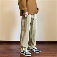 2026秋季贴布工装休闲长裤地板景XZ604-KG39-P55控68，男装工装外套，星座604