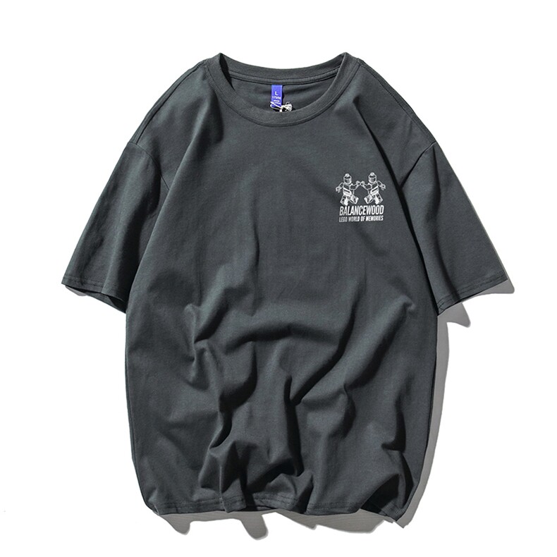 T恤潮流圆领男港风印花2024新款白底平铺时尚DS-B299-ZY1209P25,男装T恤,电商A061-1