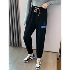 裤子学生字母刺绣长裤宽松运动裤卫裤休闲裤秋冬直筒裤垂感裤，男装休闲裤，星座506A