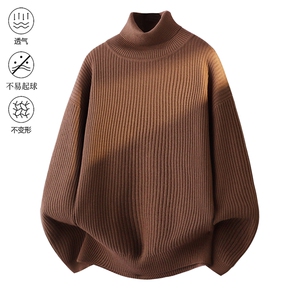 高品质City秋冬加厚设计感纯色街头高领针织毛衣2025 MZ86-P48图片