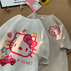 M367-P2524夏季新款创意卡通hellokitty少女纯棉印花短袖，男装T恤，星座617A-2