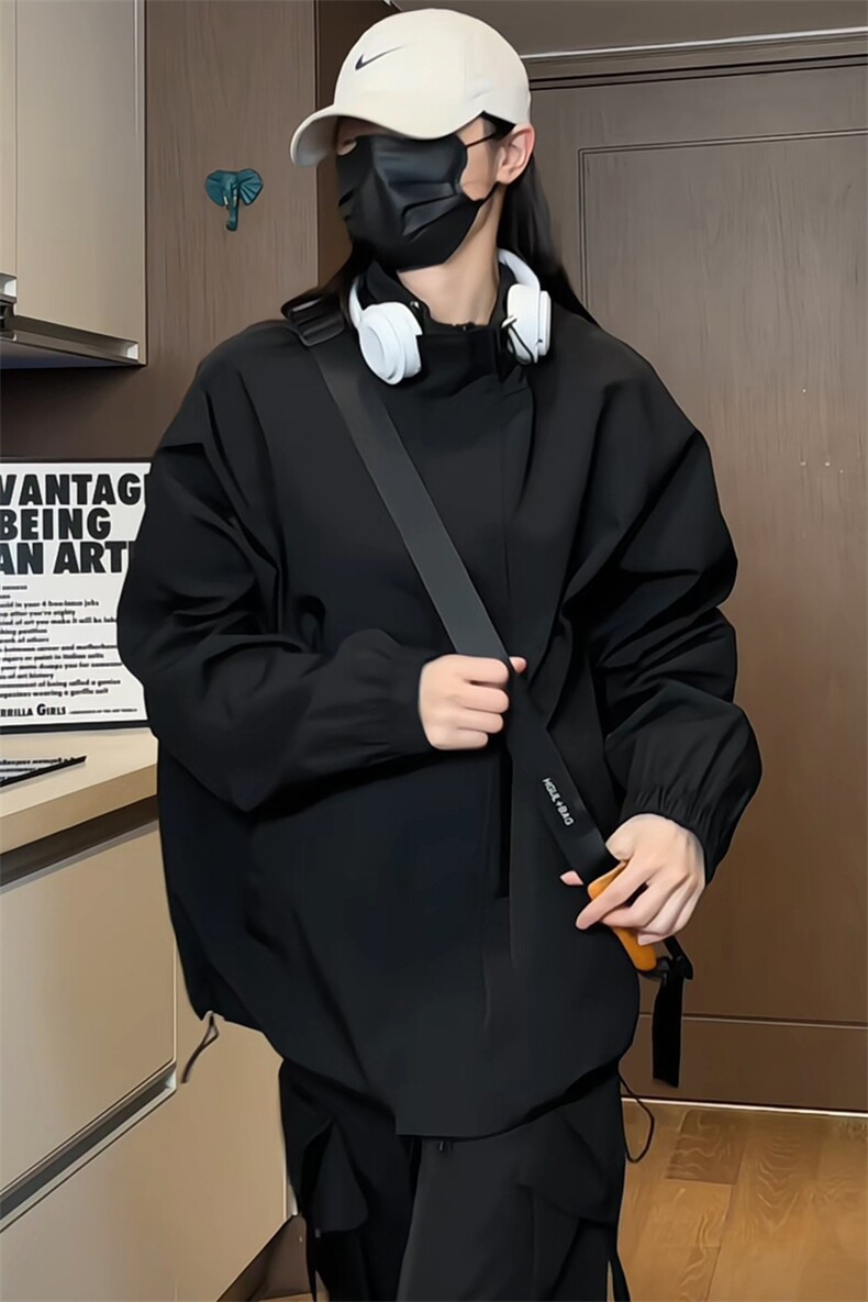 JK5002/P65春装新款个性简约纯色立领夹克男潮流飞行员上衣外套,男装夹克,电商A141