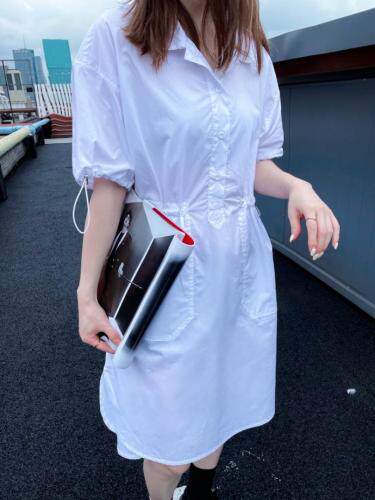 口袋抽绳连衣裙，女装连衣裙，唯品