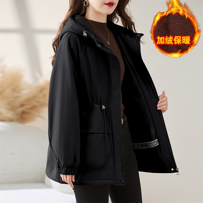 现货！2024冬季新款棉衣女安可拉红加绒棉服外套,女装棉衣/棉服,慕咨