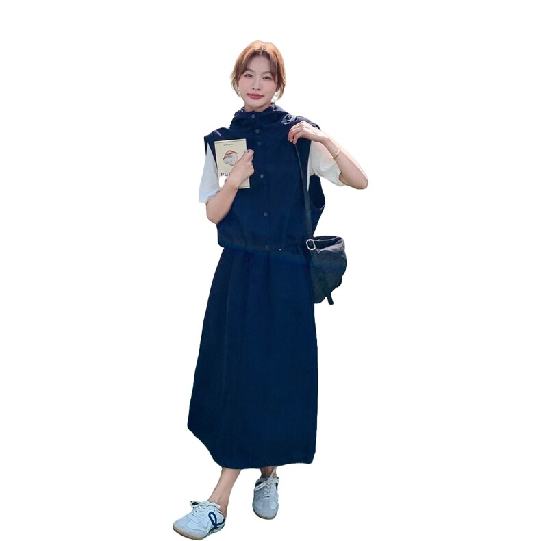 现货藏青连帽两件套2C206-L297-P145-K198,女装套装/套裙,2C206