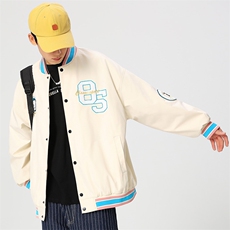 秋冬款棒球服外套男潮牌潮流字母刺绣情侣学生夹克22102-P65控118，男装夹克，星座717